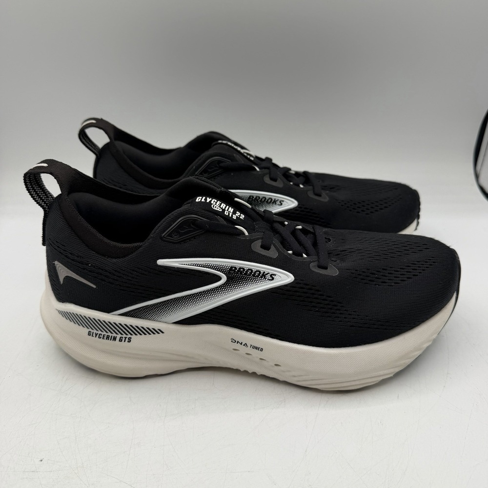 Brooks Glycerin GTS 22 Running Shoes Womens 9 D WIDE Black Sneakers 1204351D090